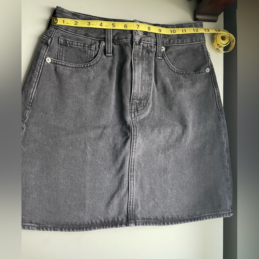 Madewell Black Denim Skirt
